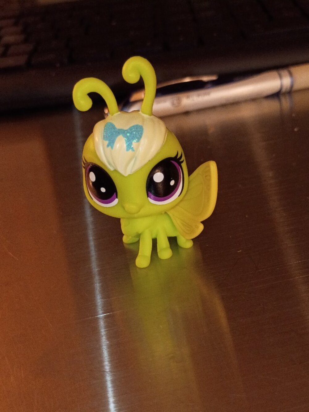 Littlest Pet Shop Geranium Green Yellow Lucky Butterfly